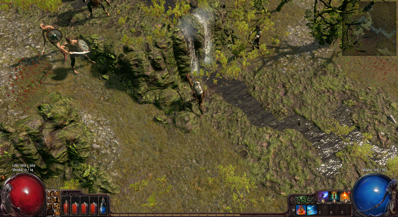 Path of Exile arrow in back